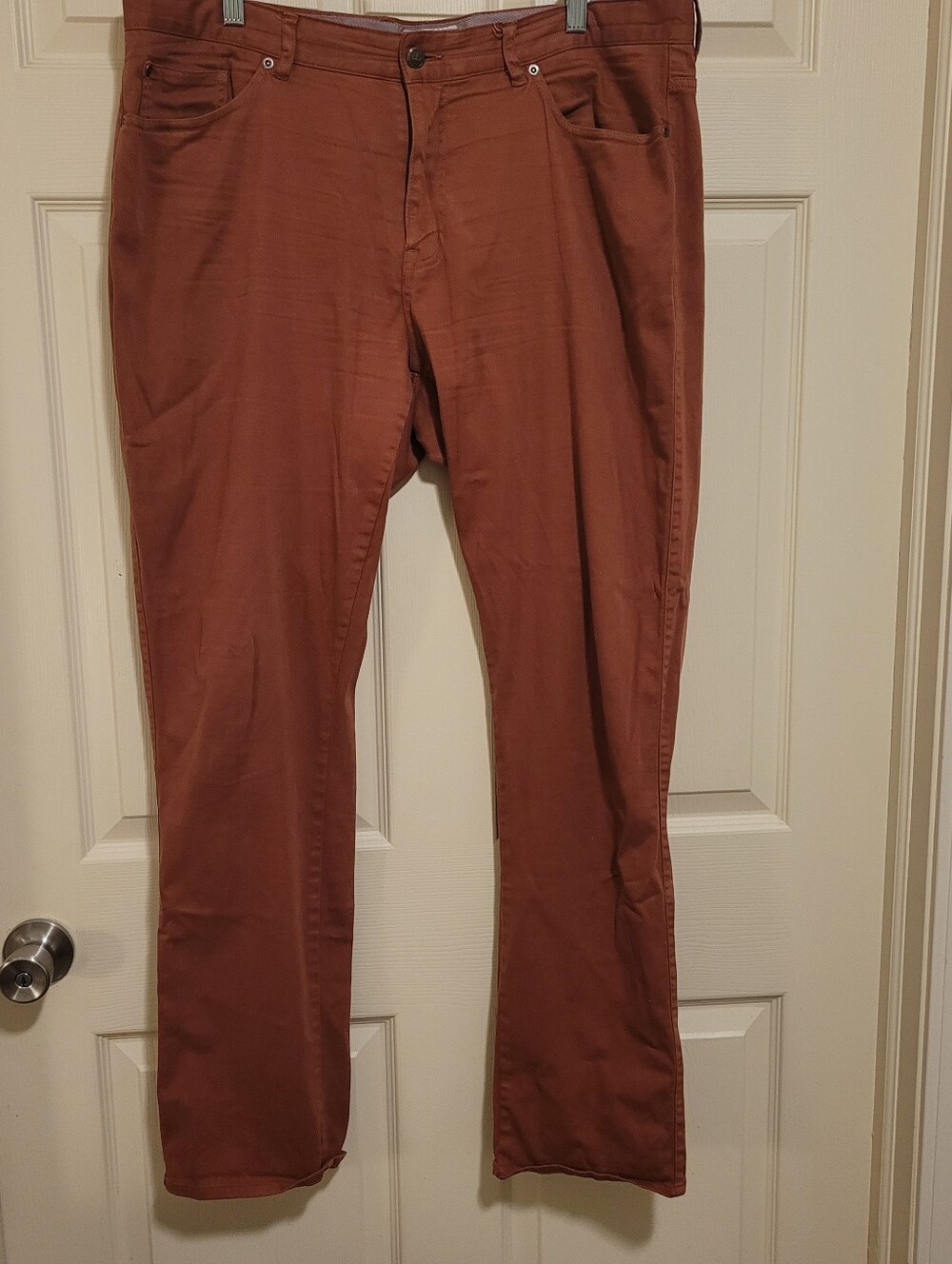 Peter Millar Men's Rust Brown Casual Pants 38x32 Pockets Flat Front